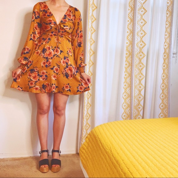 Free People Morning Light Silky Floral Mini Dress - Picture 7 of 16